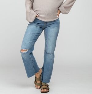 Pinkblush Blue Straight Leg Maternity Jeans